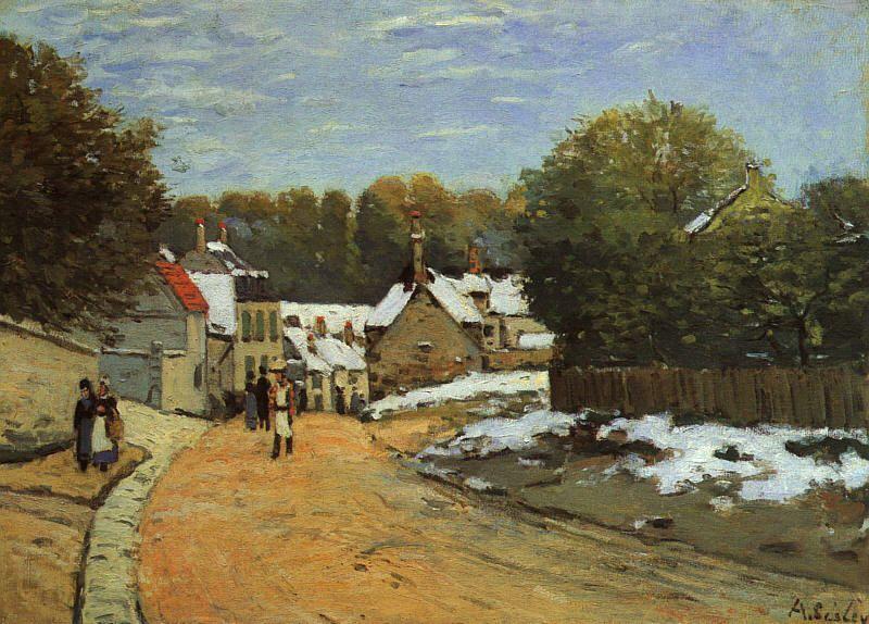 Alfred Sisley Early Snow at Louveciennes Germany oil painting art